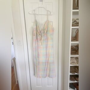 NWOT | Emily Wonder | Rainbow Plaid Dress